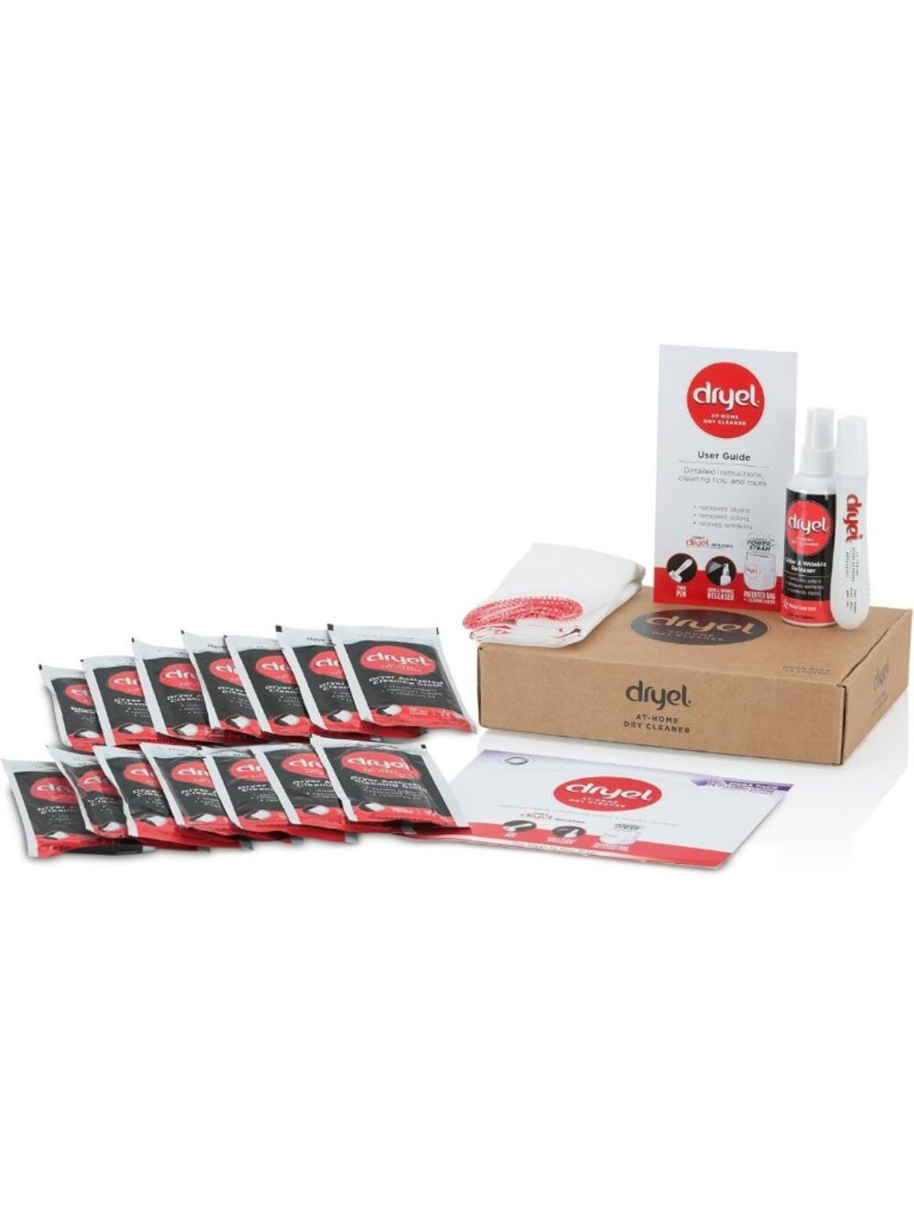 At-Home Mega Dry Cleaning Kit with Cloths & Stain Removal Pen - 14 Loads